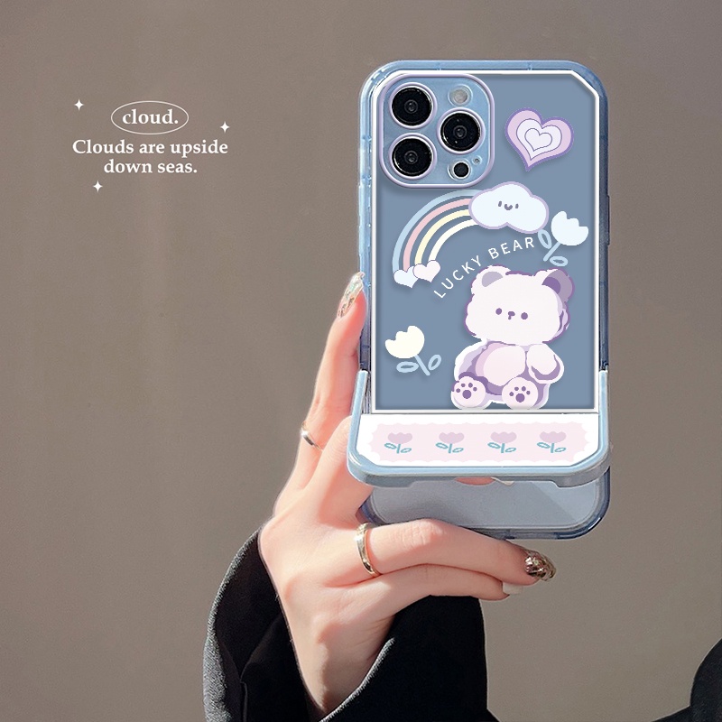 Ốp Điện Thoại Silicon Mềm Trong Suốt Họa Tiết Gấu Cho IPhone 13 Pro MAX 11 12 Pro 6 6s XS MAX XR 7 8 Plus SE 2020