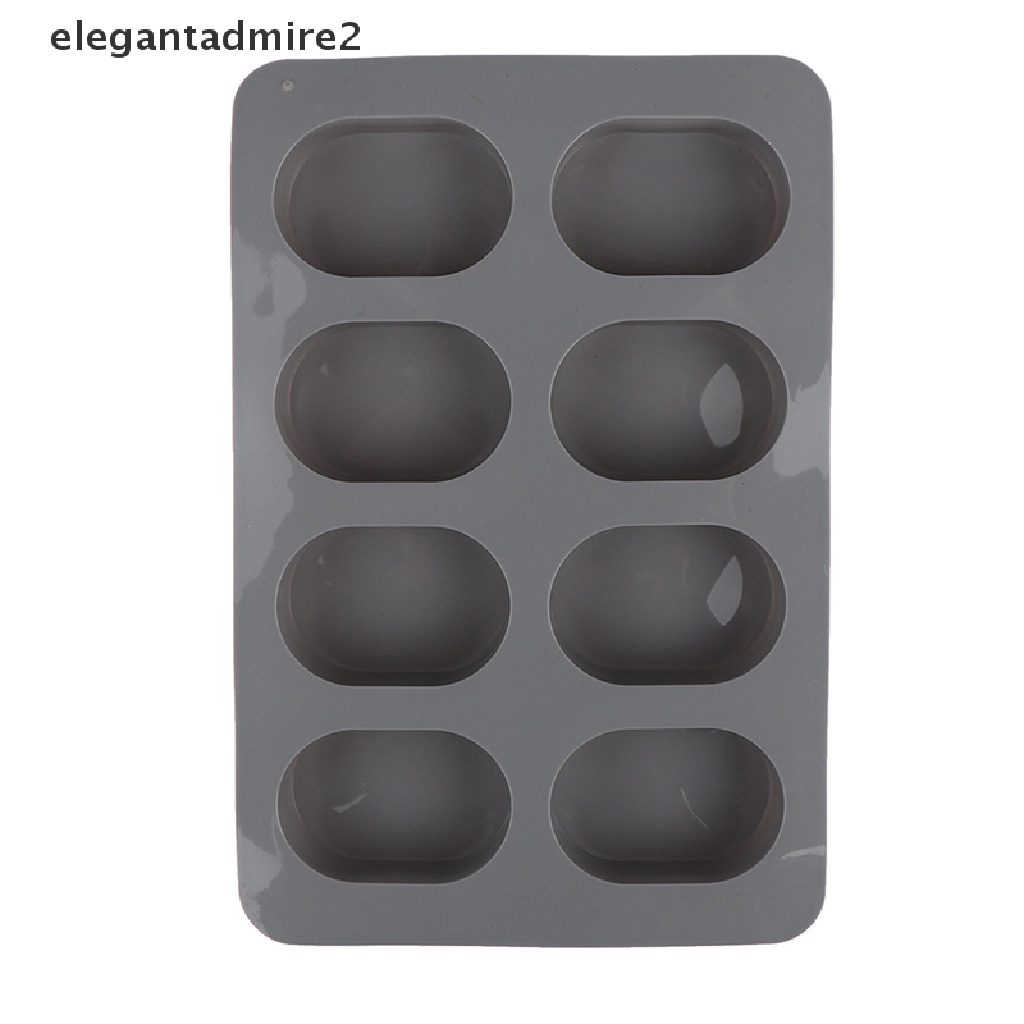 [gant] Silicone cake mold hand soap mold 8-hole Oval mold jelly mold soap mold  .