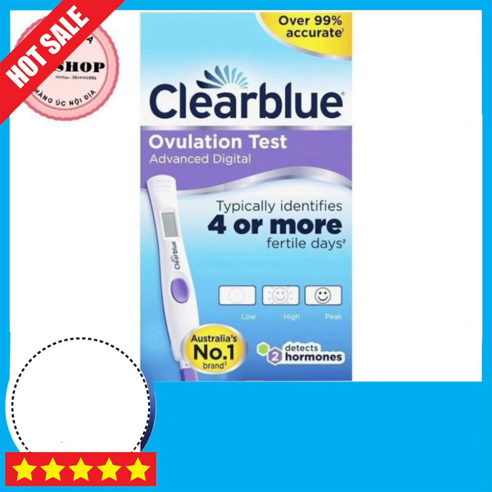 HOT SALE QUE THỬ RỤNG TRỨNG ĐIỆN TỬ CLEARBLUE - [ Chính Hãng ] HOT SALE