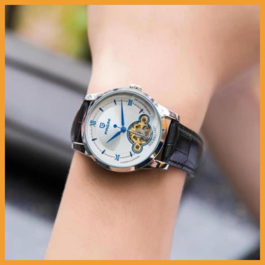 [Chính Hãng 100%] Đồng Hồ Nam PAGINI PA19966 - Đồng hồ cơ automatic lộ máy hàng chính hãng, Bảo hành