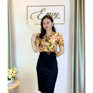 Áo sơ mi nữ công sở chất Tơ lụa Emvy - A21