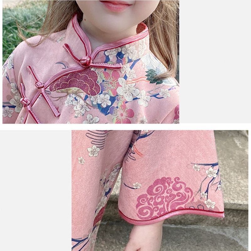 Đầm Sườn Xám Hóa Trang Công Chúa Hoạt Hình Dễ Thương Cho Bé Gái