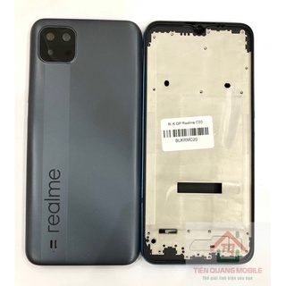Bộ vỏ Oppo Realme C20( gồm nắp lưng ,khung xương ,kính cam )