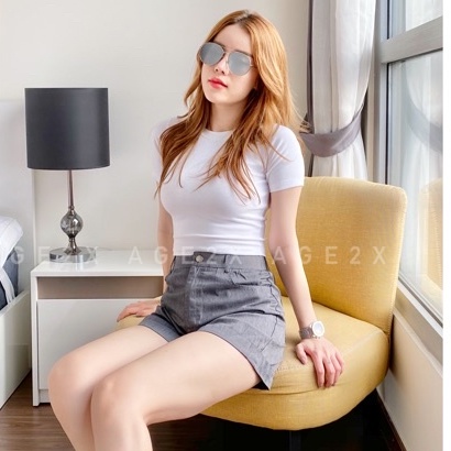 ⚠️HOT⚠️ Quần short nữ, Quần Short Lưng Cao Chính Hãng Chất kaki được wash mịn, Ống rộng, lên Phom Siêu Yêu