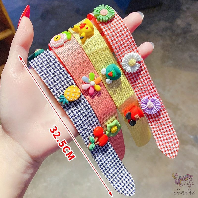 Băng Đô Cài Tóc Chống Trượt Họa Tiết Hoa Cúc Phong Cách Hàn Quốc Thời Trang Mùa Hè Cho Bé Gái