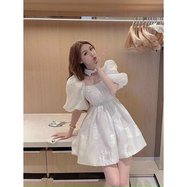 ĐẦM BABYDOLL GẤM CỔ CHOKER