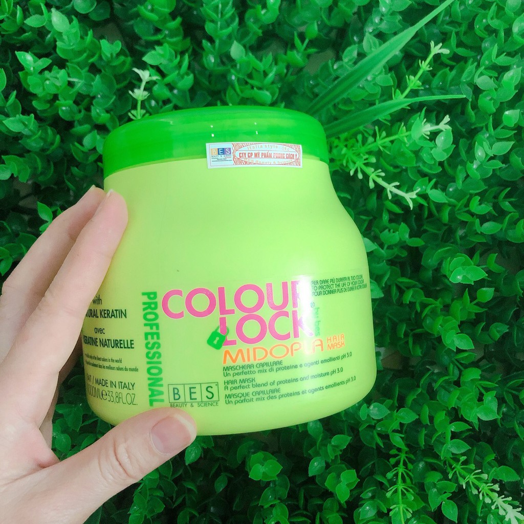 Mặt nạ Tóc Khóa Màu Chuyên Nghiệp Bes Lock Colour Midopla Mask 1000ml