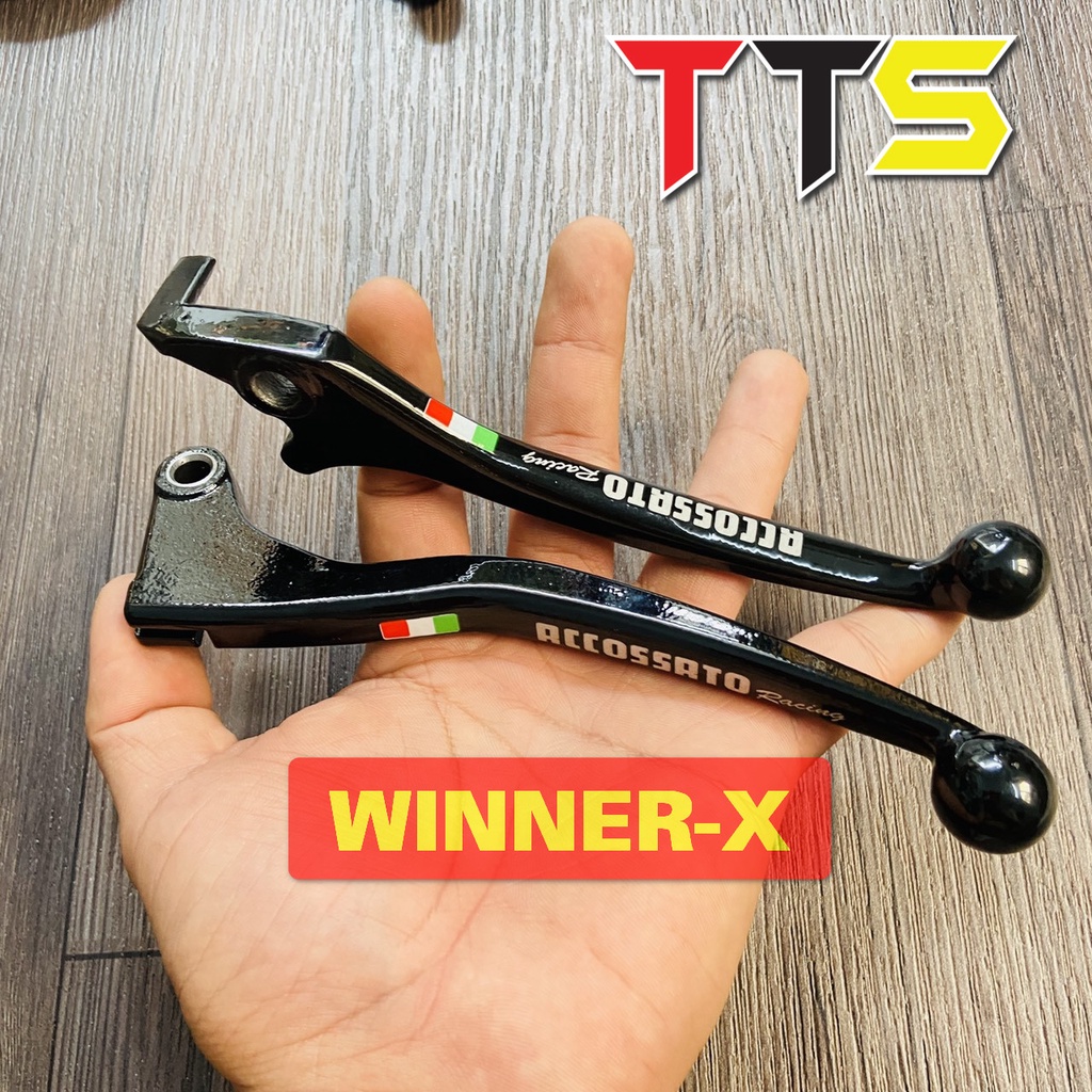 ( WINNER / X ) Tay thắng tay côn zin mod tem cờ ý Accossato chất liệu nhôm zin cao cấp sơn bóng