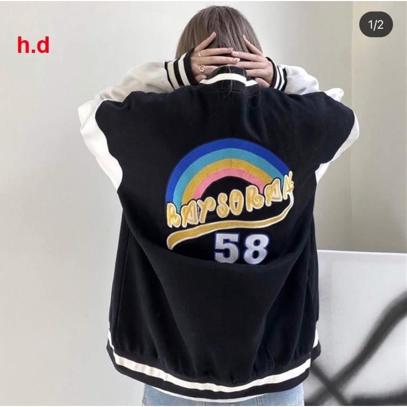 Áo khoác bomber số 58 sau lưng HD12