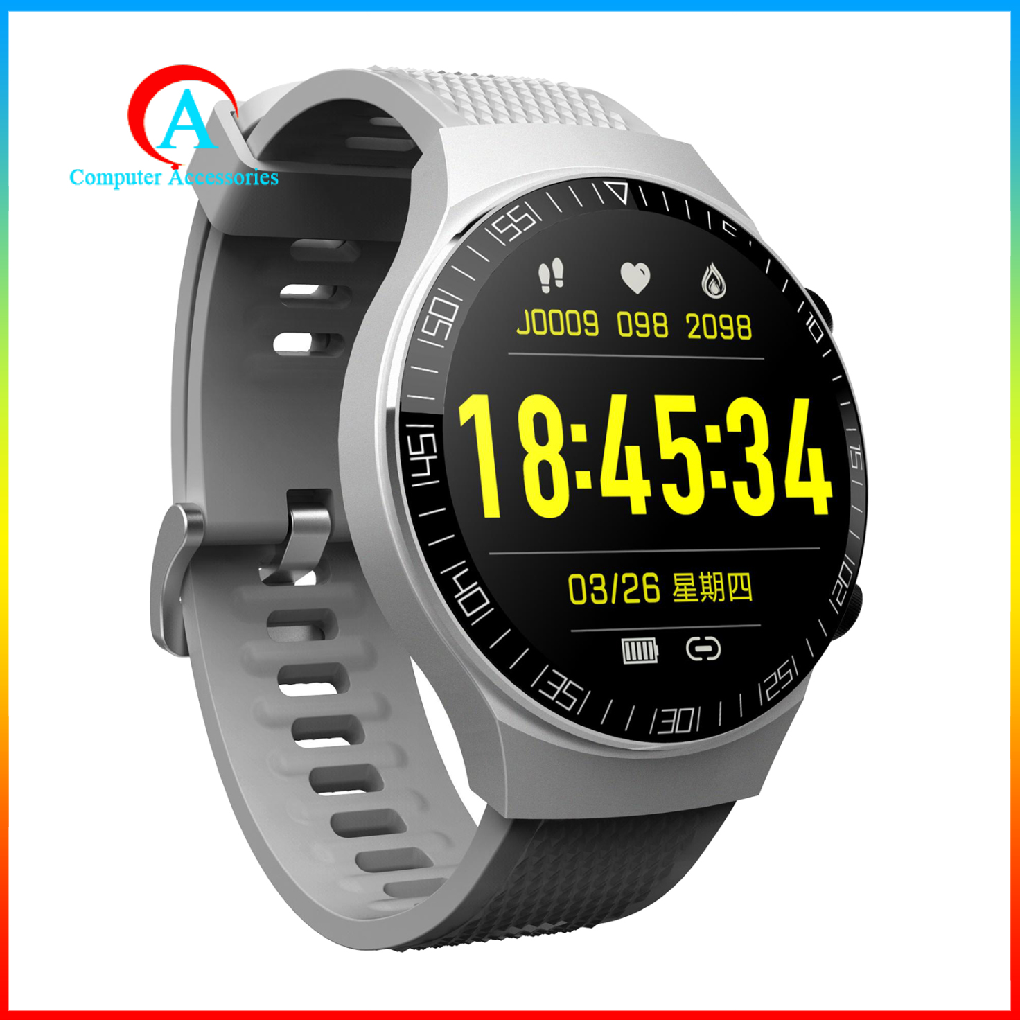 ANDROID Đồng Hồ Thông Minh 1.28 &quot;Bluetooth 4.0 Chống Nước Kèm Phụ Kiện