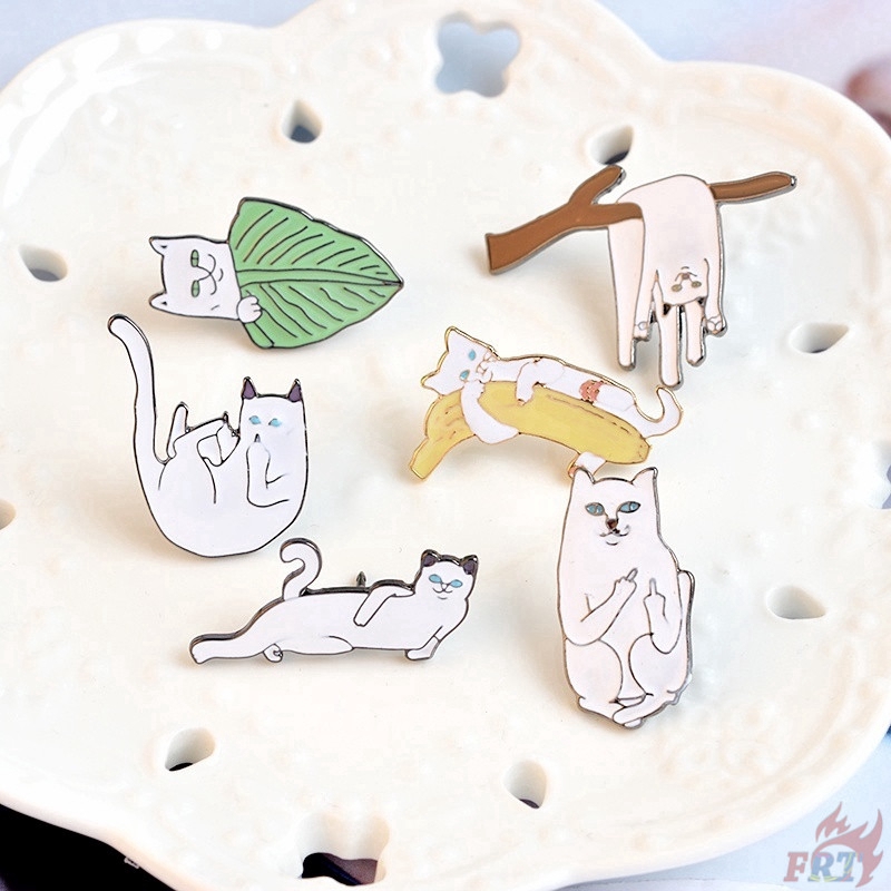 Ghim cài áo trang trí hình mèo tùy chọn chất liệu hợp kim