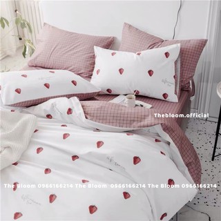 Set Chăn Ga Gối Cotton poly 4 Món - Quả Dâu