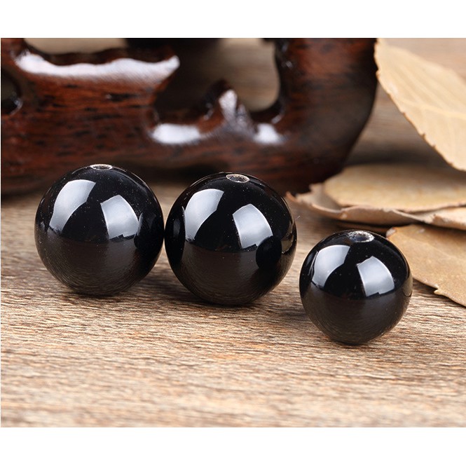 [Mã FAMAYFA giảm 10K đơn 50K] Hạt tròn Agat Đen làm handmade DIY - MH431 | BigBuy360 - bigbuy360.vn