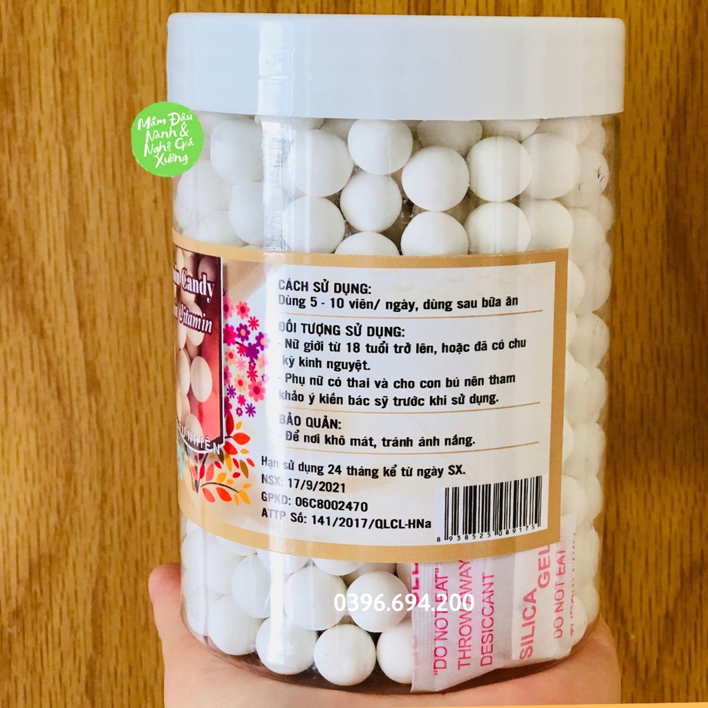 Hộp 500g viên mầm sữa (kẹo mầm sữa Vitamin) hỗ trợ giúp da trắng hồng tự nhiên, đẹp da giảm cân, giúp bổ sung collagen | BigBuy360 - bigbuy360.vn