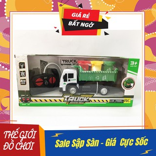 Đồ chơi xe chở rác điều khiển từ xa - xe môi trường điều khiển từ xa có thùng rác