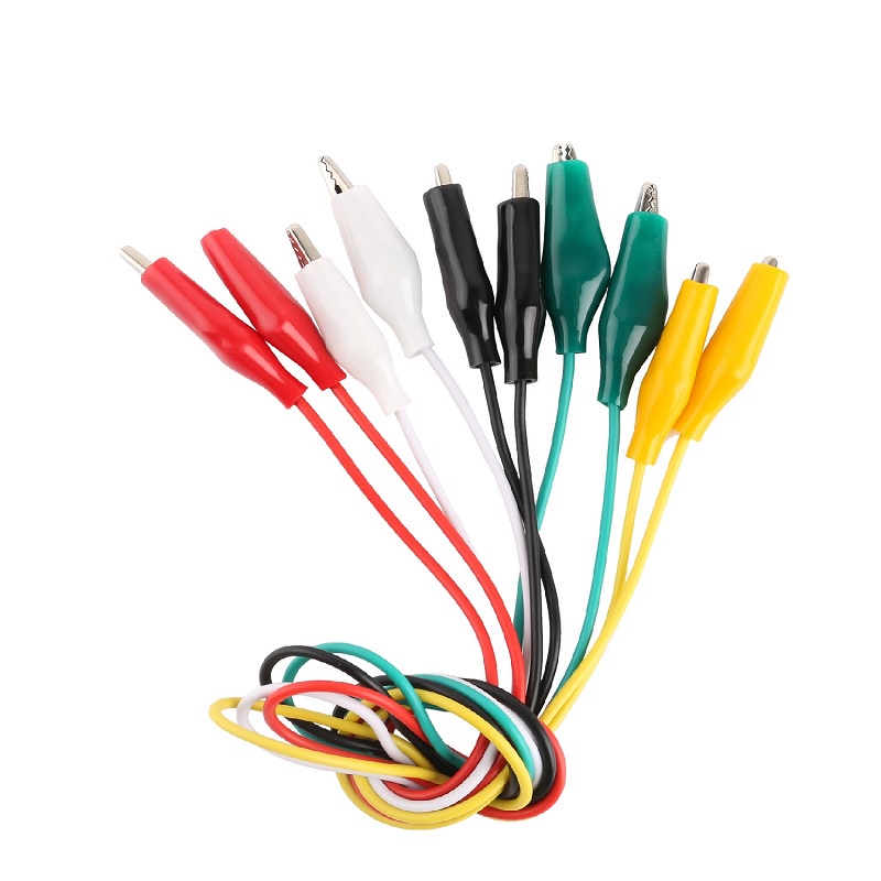 Dây cáp kẹp cá sấu 50cm 5 màu