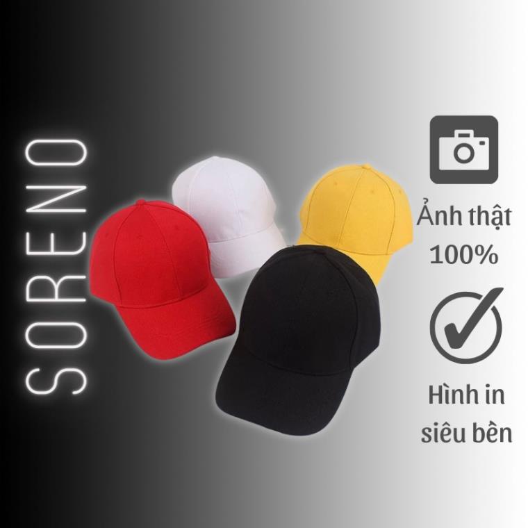 Mũ Lưỡi Trai Nam Nữ Đẹp Cao Cấp | Nón Lưỡi Trai Trơn Unisex Cá Tính Hàn Quốc | SORENO Đẹp