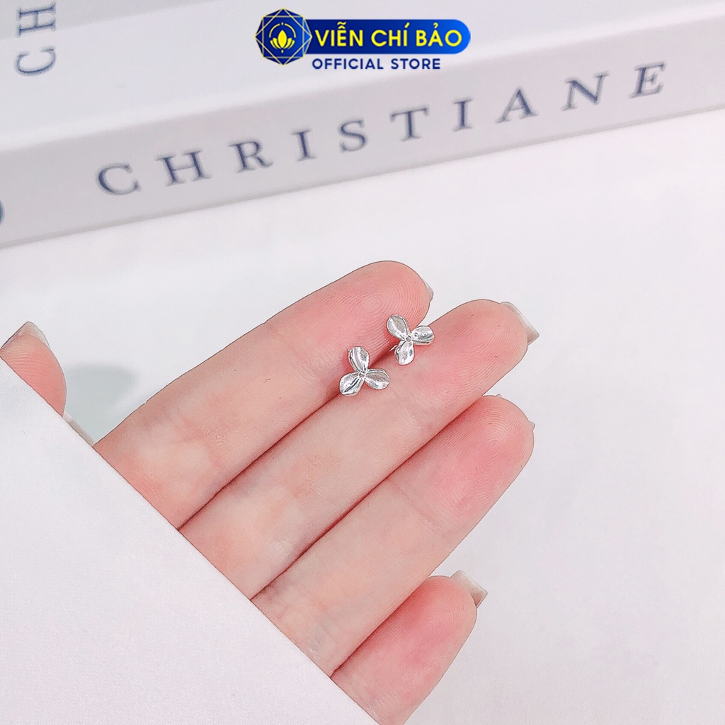 Bông tai lá 3 cặp chất liệu bạc 925 thời trang phụ kiện trang sức nữ thương hiệu Viễn Chí Bảo E081