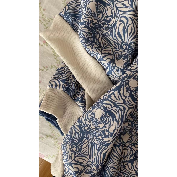 Áo Sweater Nam Giả Hai Lớp Cổ Tròn In Họa Tiết Vintage Thời Trang Cho Nữ Fashion Áo Len Nam Hai Mảnh Giả Bigsize Áo Dài Tay Unisex