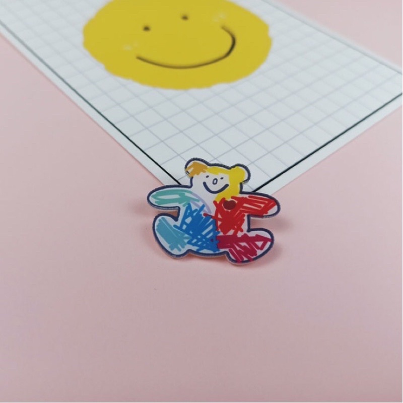 Sticker cute pin cài áo phụ kiện trang trí túi xách balo