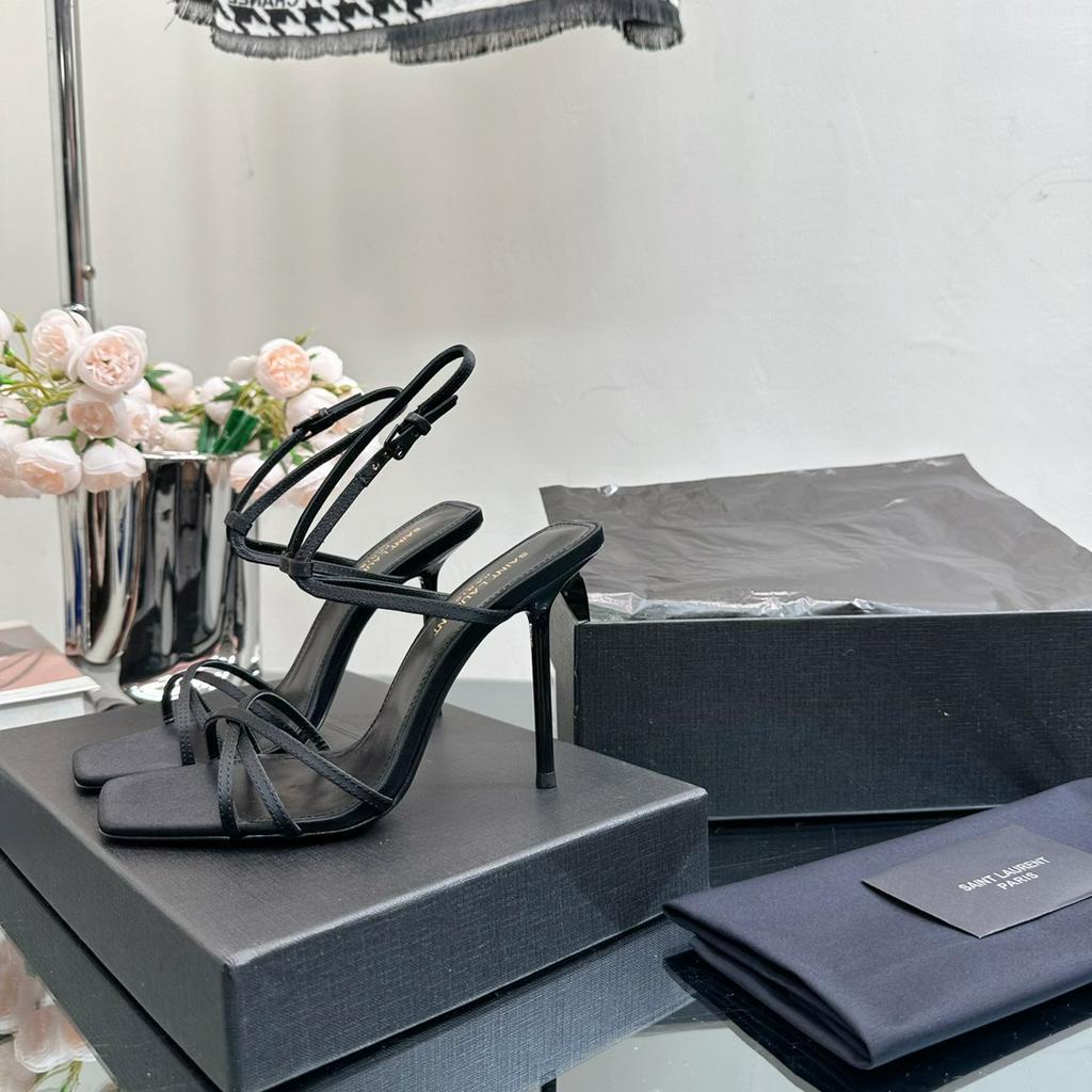 Giày cao gót da thật thời trang cao cấp Saint Laurent phong cách trẻ trung, thời thượng