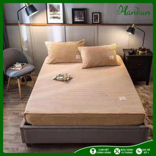 Drap giường/Thảm trải giường/ bộ ga gối nhung tăm 3 món  NHẬP KHẨU cao cấp siêu mịn, ấm kích thước 1M6, 1M8, 2M2 | BigBuy360 - bigbuy360.vn