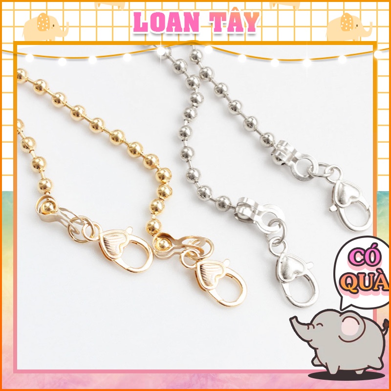 Dây Xích Túi Xách Chuỗi Hạt Càng Cua Tim 6mm L1256 - LoanTay