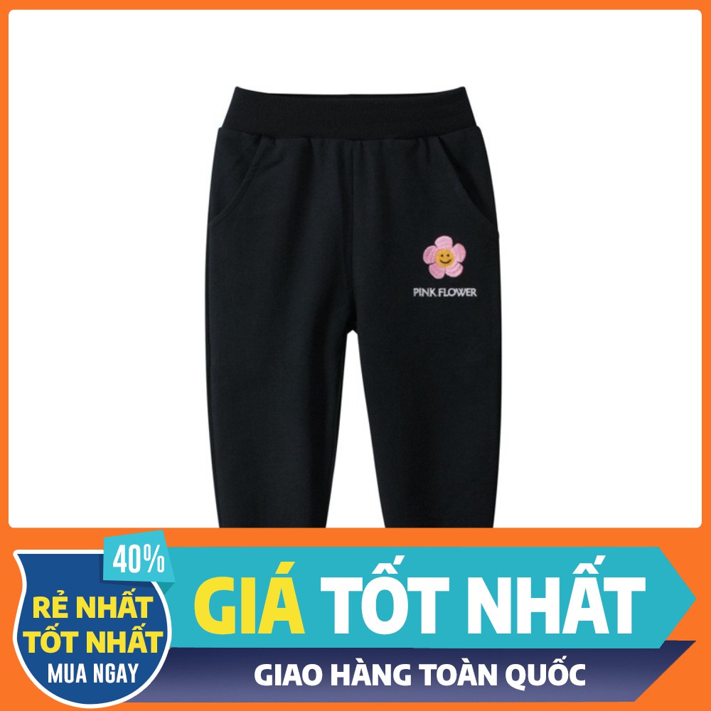 Quần thun bé gái 27HOME quần dài cho bé chất cotton mềm mịn thoáng mát