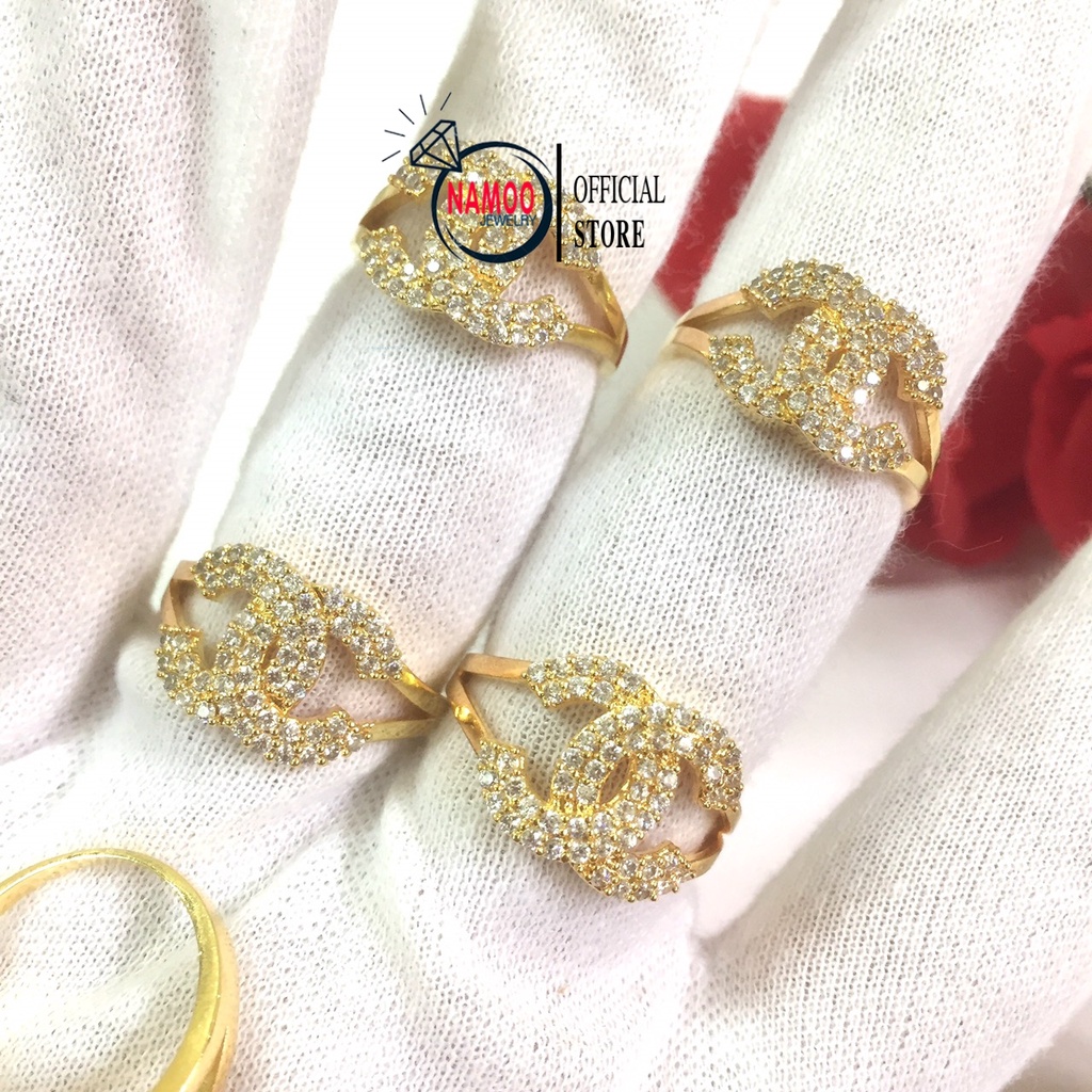 Nhẫn Nữ Đính Đá Mạ Vàng N023 Namoo Jewelry