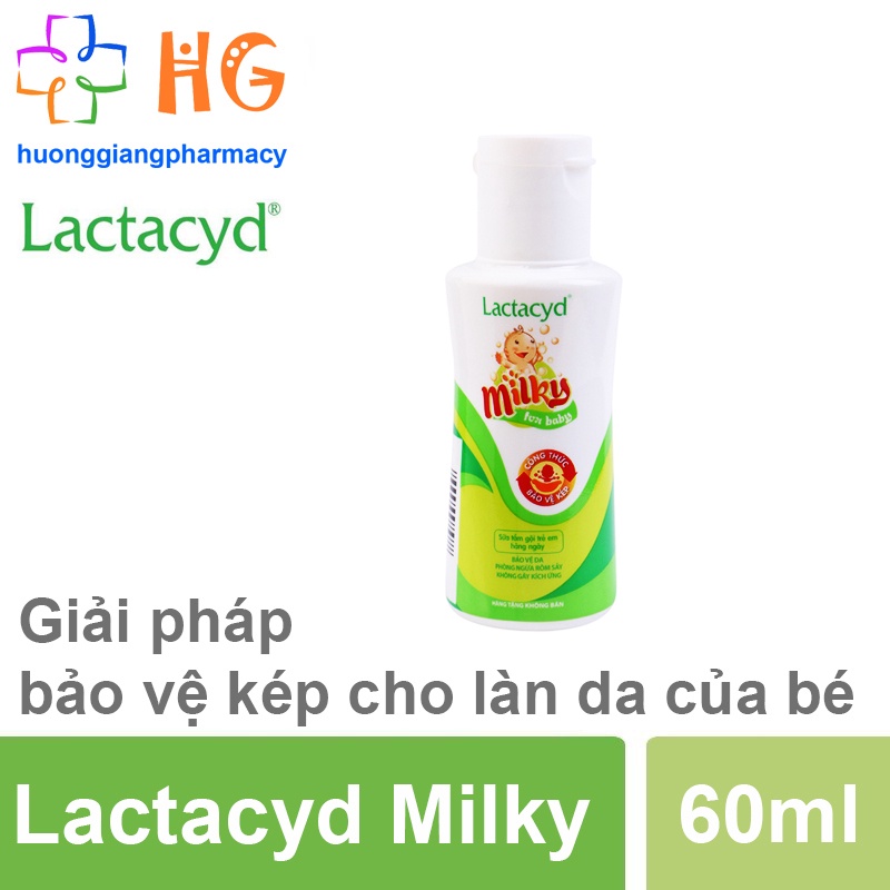 Sữa tắm gội trẻ em Lactacyd Milky, Lactacyd BB - Bảo vệ kép, sữa tắm rôm sảy, dưỡng da cho bé.