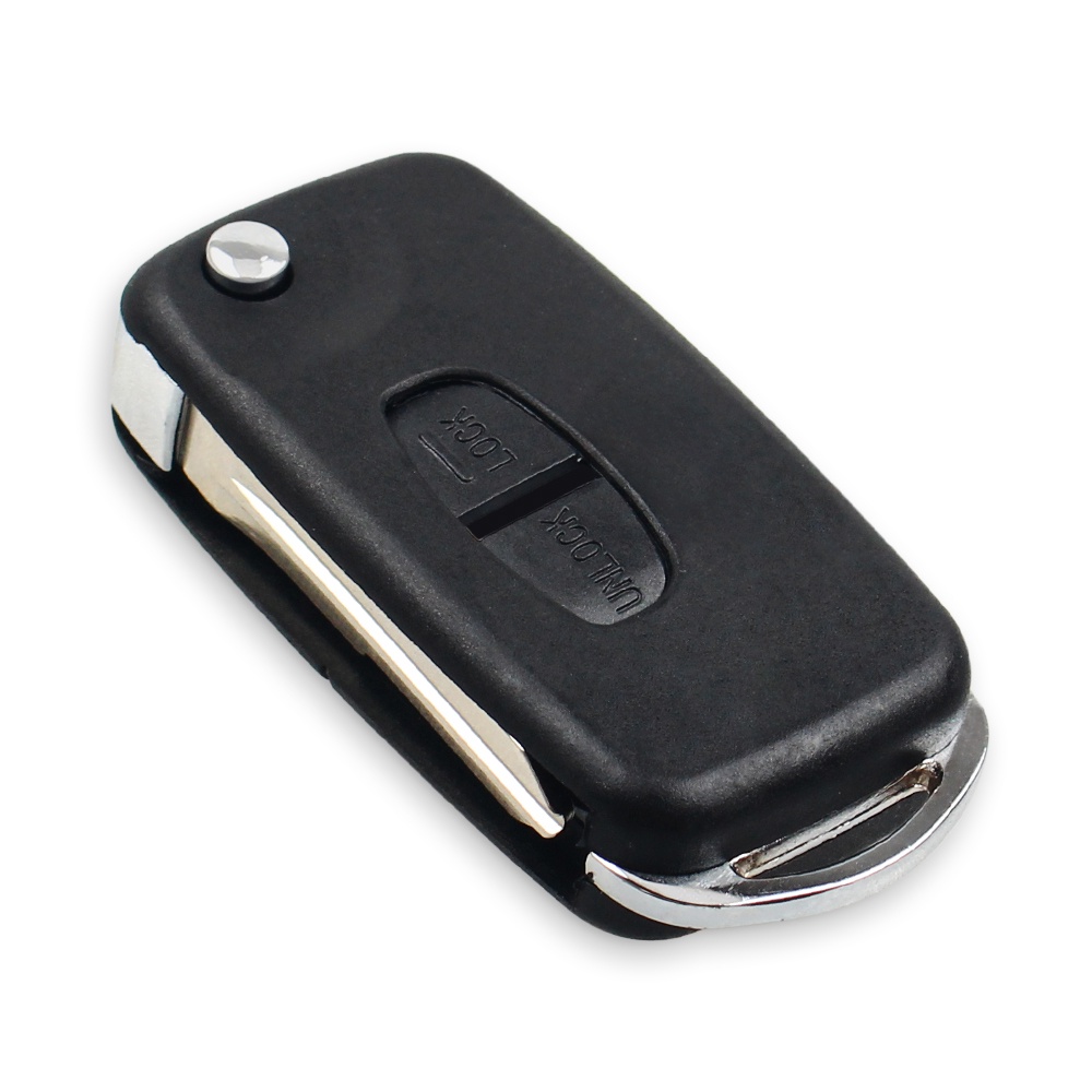 Vỏ chìa khóa điều khiển từ xa gập được sửa đổi cho mitsubishi grandis outlander với lưỡi trống chưa cắt