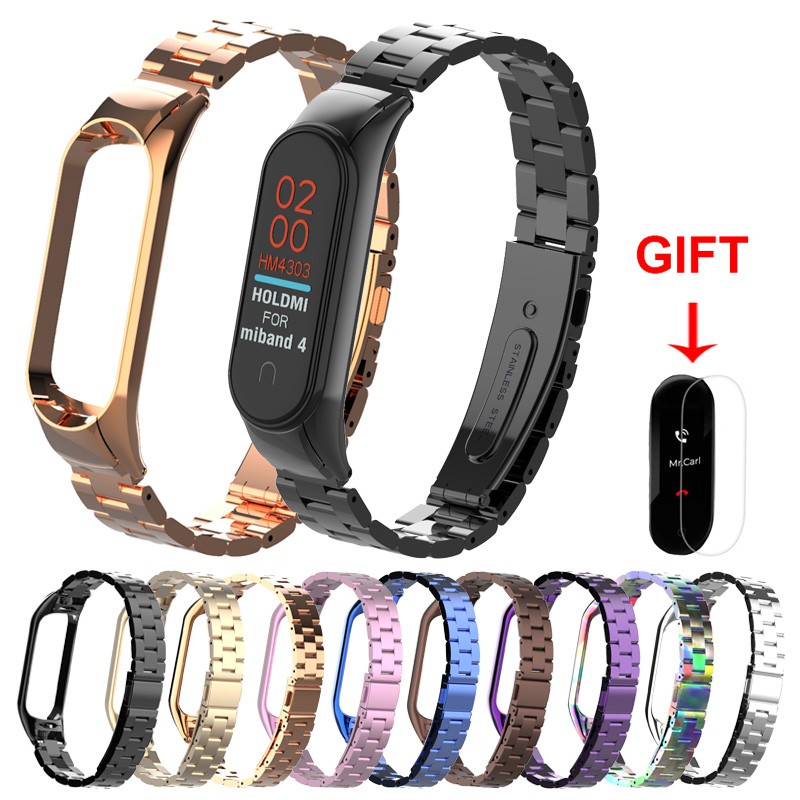 Dây Đeo Không Gỉ Kiểu Dáng Thời Trang Dành Cho Xiaomi Mi Band 6 / 5 / 4 / 3