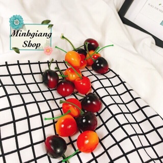 ĐẠO CỤ CHỤP ẢNH-quả cherry giả nhựa trang trí chụp ảnh