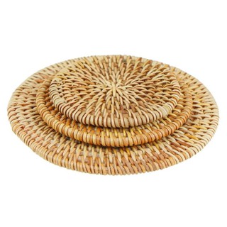 Lót ly,  lót chén bằng mây guột (10, 13,16cm)