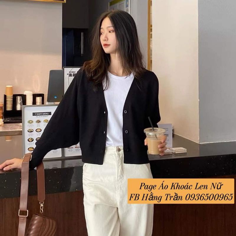 Áo khoác len cardigan cánh dơi không nón mẫu mới.