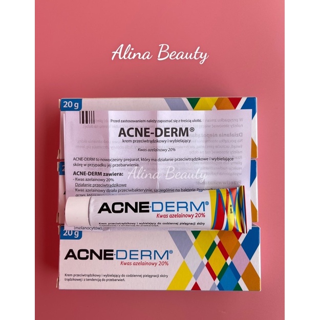 Kem Acne Derm giúp giảm mụn, mờ thâm, sáng da - Acid Azelaic 20% 20g