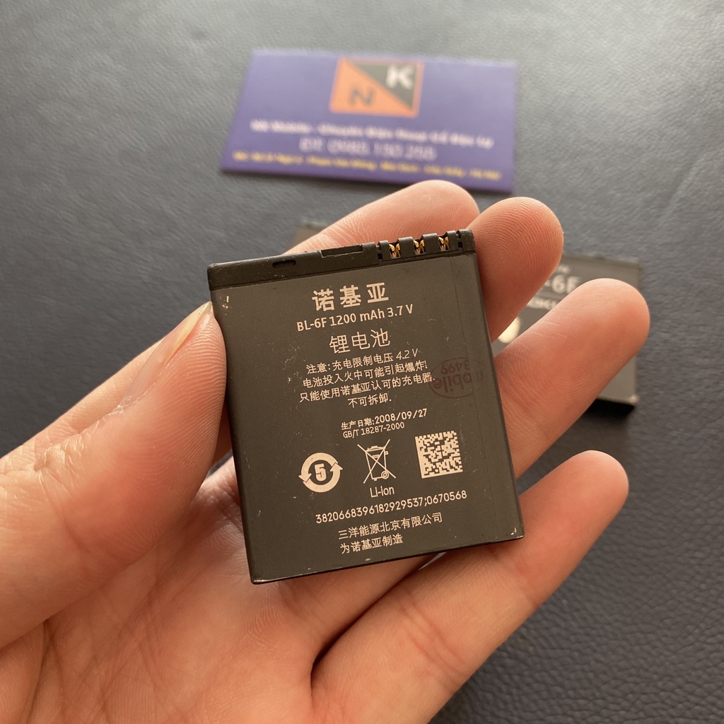 Pin Nokia BL-6F Zin cũ bóc máy cho điện thoại N78 / N79 / N95 8G / N93i / 6788 / 6788i
