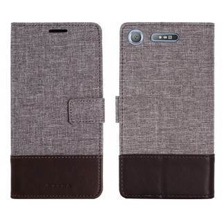 Bao da sang trọng có ngăn đựng thẻ cho Sony Xperia XZ1