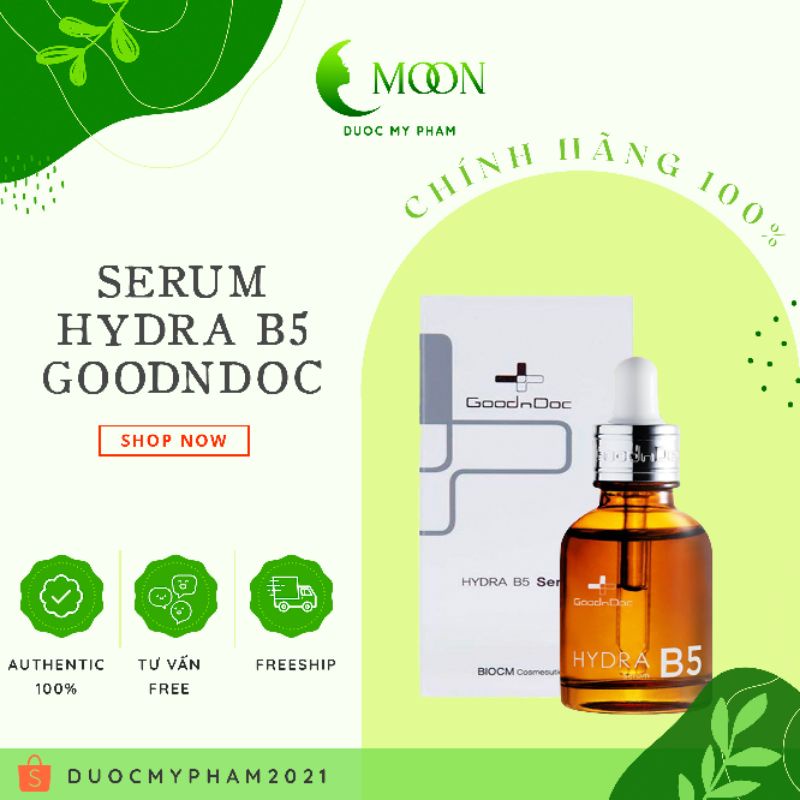 [Mã 1512FMCGSALE1 giảm 10% đơn 250K] SERUM DƯỠNG ẨM PHỤC HỒI DA GOODNDOC HYDRA B5 30ml