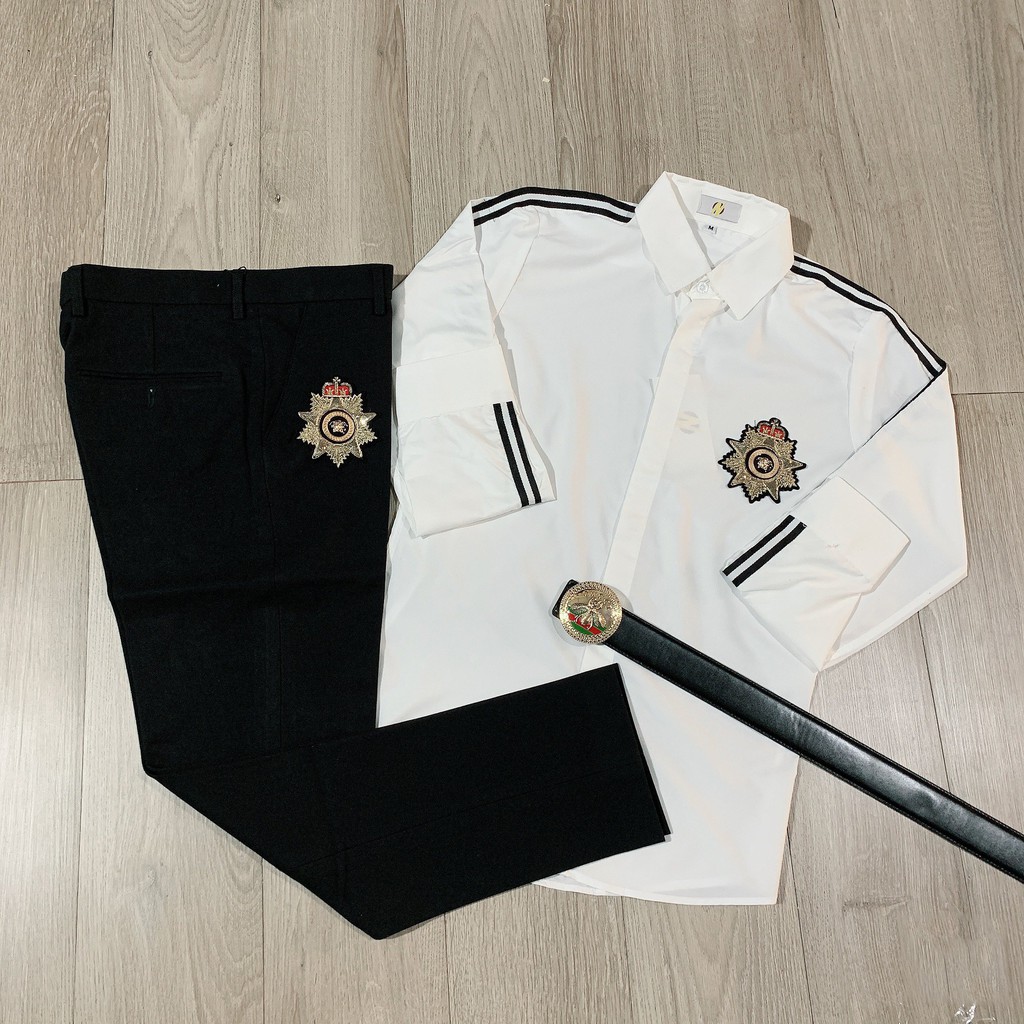 SET ĐỒ NAM VS NGÔI SAO QUẦN TÂY ÁO SƠ MI TAY DÀI THÊU NGỰC
