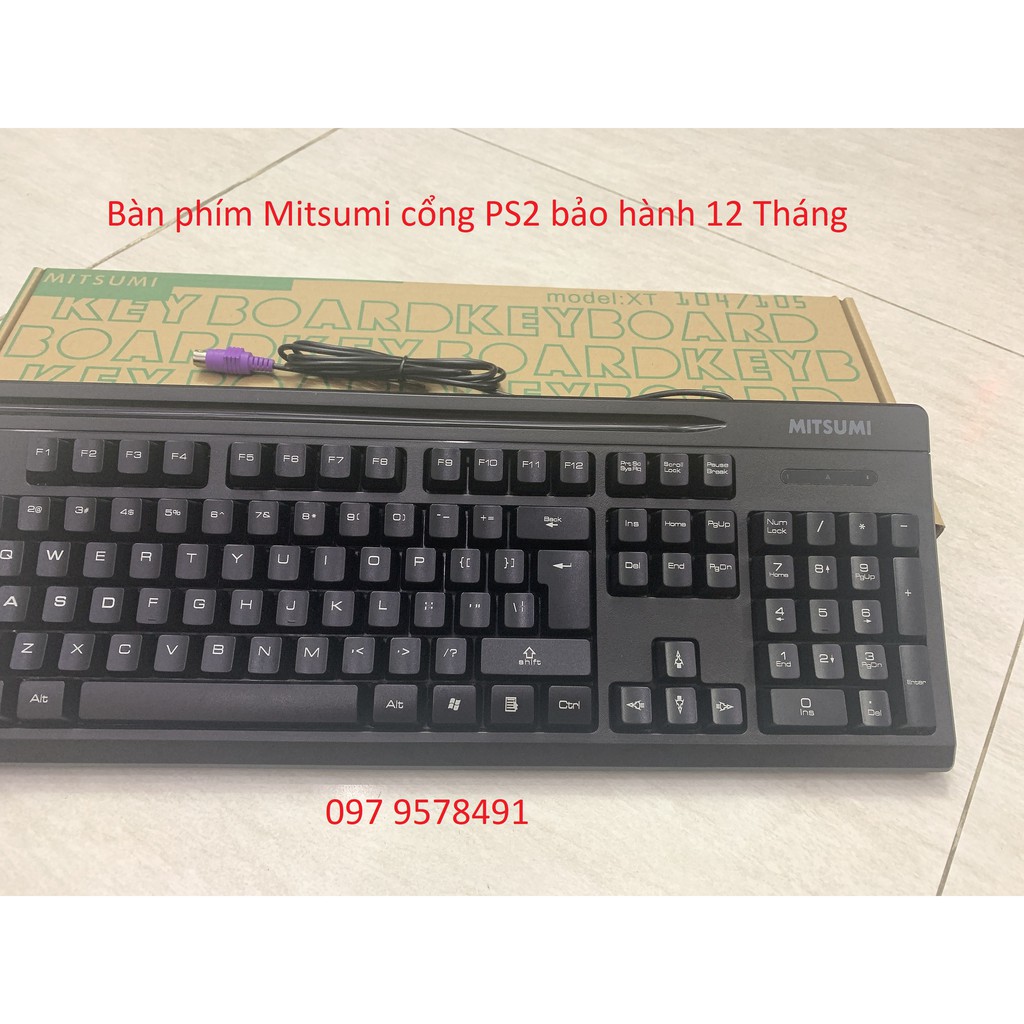 Bàn phím Mitsumi cổng PS2 bảo hành 12 Tháng