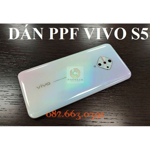 Dán PPF Vivo S5 loại nhám, bóng dành cho màn hình, mặt lưng, mặt lưng full viền