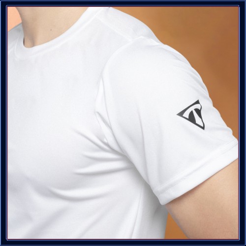 Áo thể thao nam NUTTY, áo tập gym vải thun trắng, vải thun lạnh, co dãn 4 chiều, chuẩn form, thoải mái | BigBuy360 - bigbuy360.vn