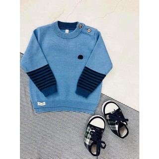 Áo len sợi cotton cài vai momma