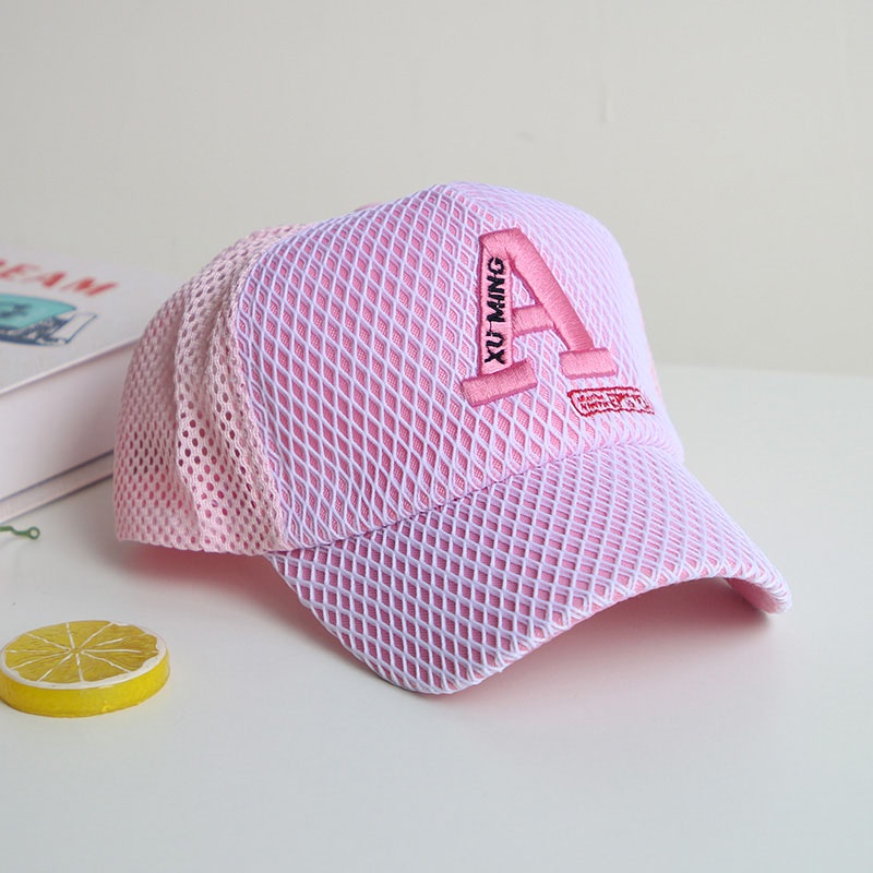 Mũ Lưỡi Trai Phối Lưới Thêu Chữ Thời Trang Mùa Hè Dành Cho Tuổi Teen