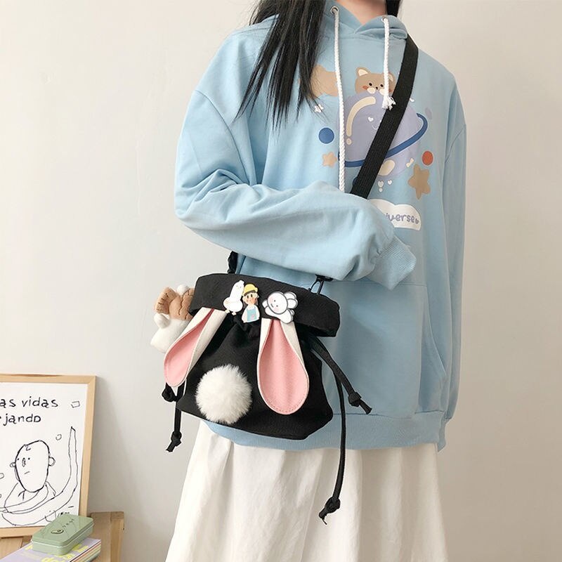 Túi đeo chéo vai bằng vải canvas dễ phối đồ phong cách Nhật Bản Hàn Quốc dễ thương dành cho nữ sinh | BigBuy360 - bigbuy360.vn
