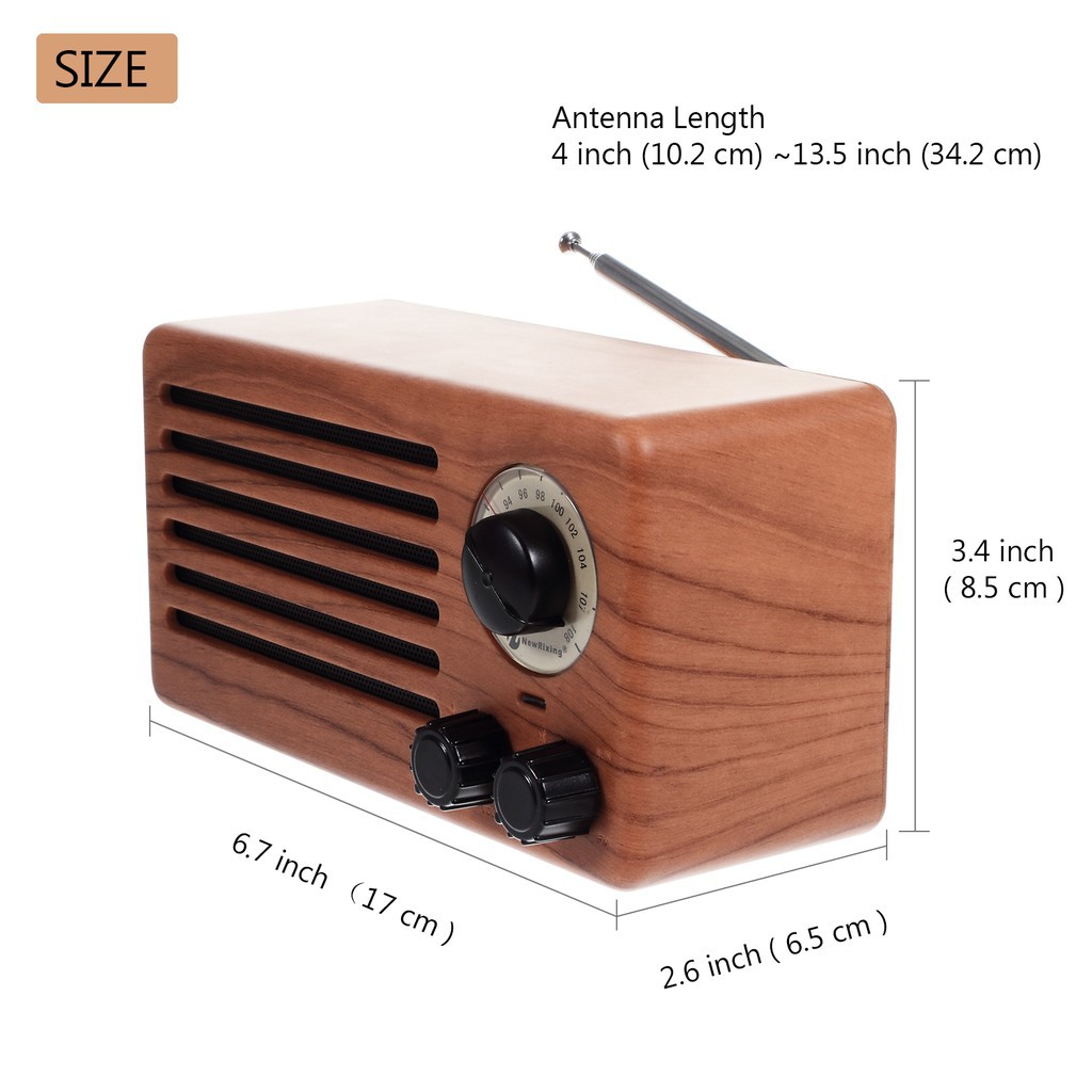 Radio màu gỗ NR-3013 tích hợp loa kèm phụ kiện