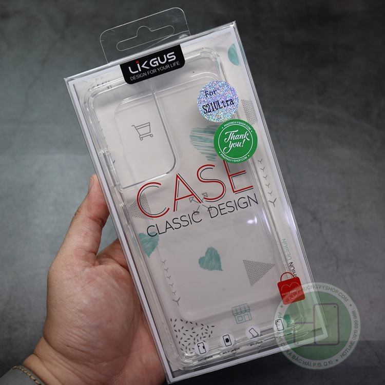 Ốp lưng Galaxy S21, S21 Plus, S21 Ultra, chống sốc trong suốt Likgus