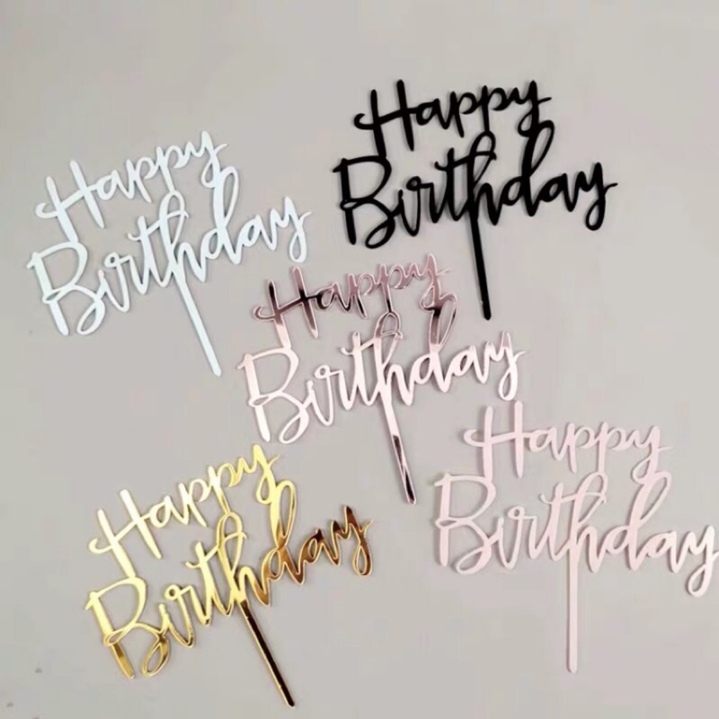 Phụ kiện trang trí bánh hình chữ Happy Birthday