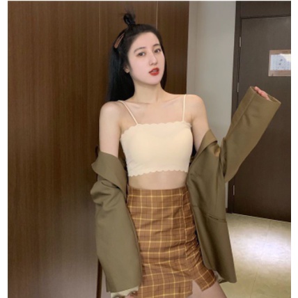 mẫu mới * Bra Su Tăm Viền Sóng 2 Dây Mềm Mát Có Mút Ngực Hot Trend